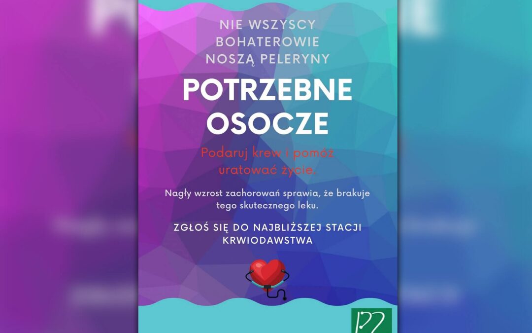 Potrzebne osocze ozdrowieńców